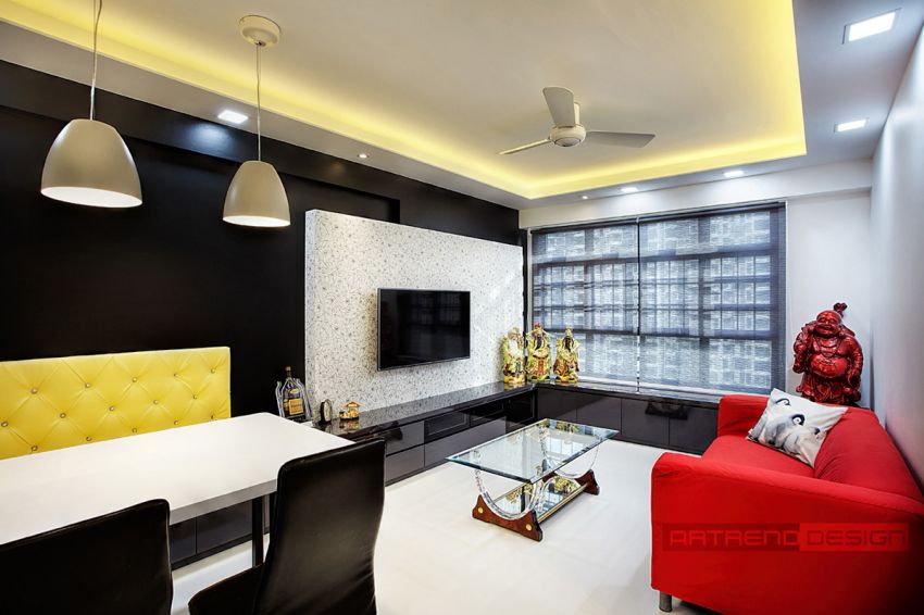 Contemporary, Minimalist, Modern Design - Living Room - HDB 4 Room - Design by Artrend Design