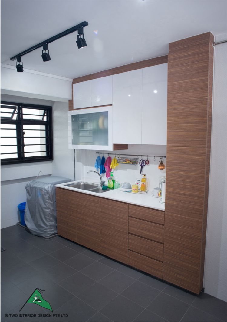 Minimalist, Modern Design - Kitchen - HDB 4 Room - Design by B-Two Interior Design Pte Ltd