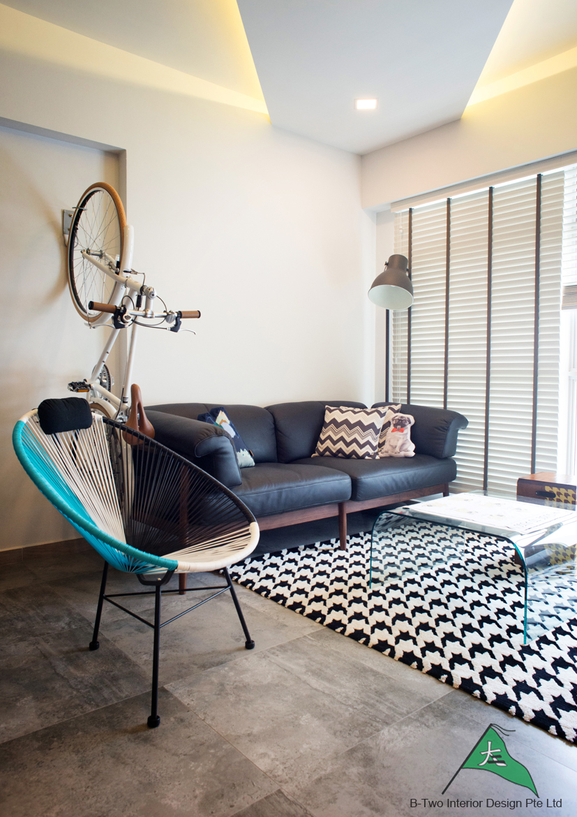 Country, Industrial, Retro Design - Living Room - HDB 4 Room - Design by B-Two Interior Design Pte Ltd