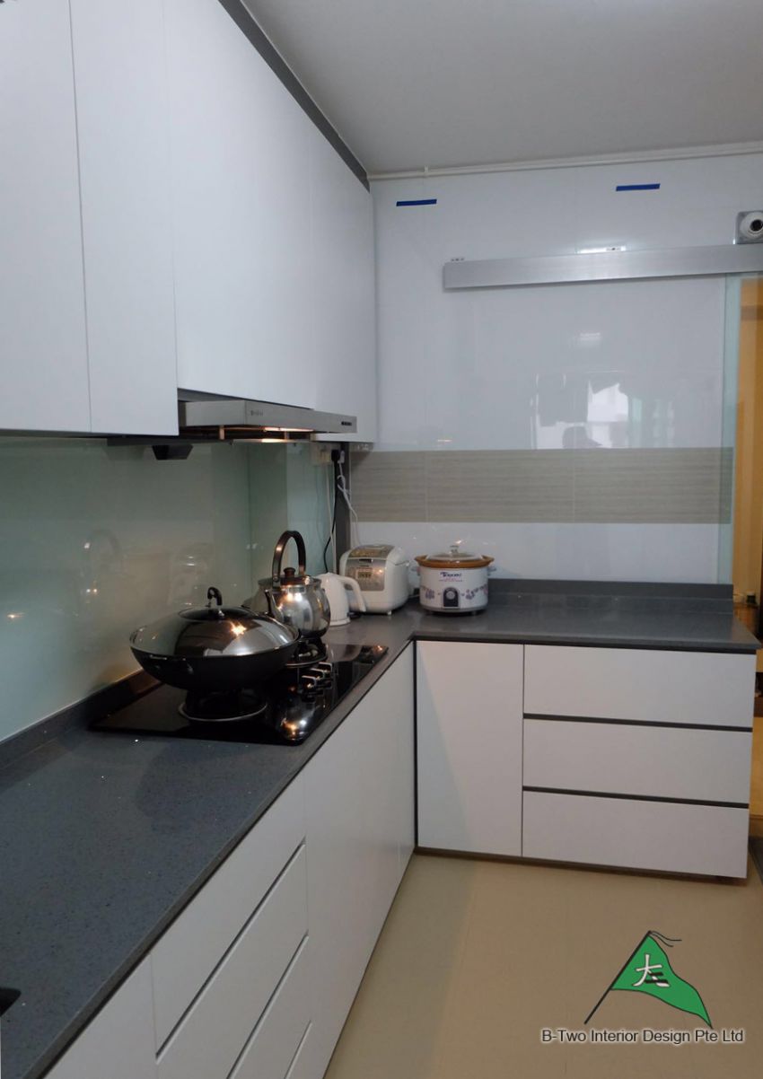 Contemporary, Modern Design - Kitchen - HDB 4 Room - Design by B-Two Interior Design Pte Ltd