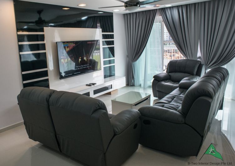 Modern Design - Living Room - HDB 5 Room - Design by B-Two Interior Design Pte Ltd