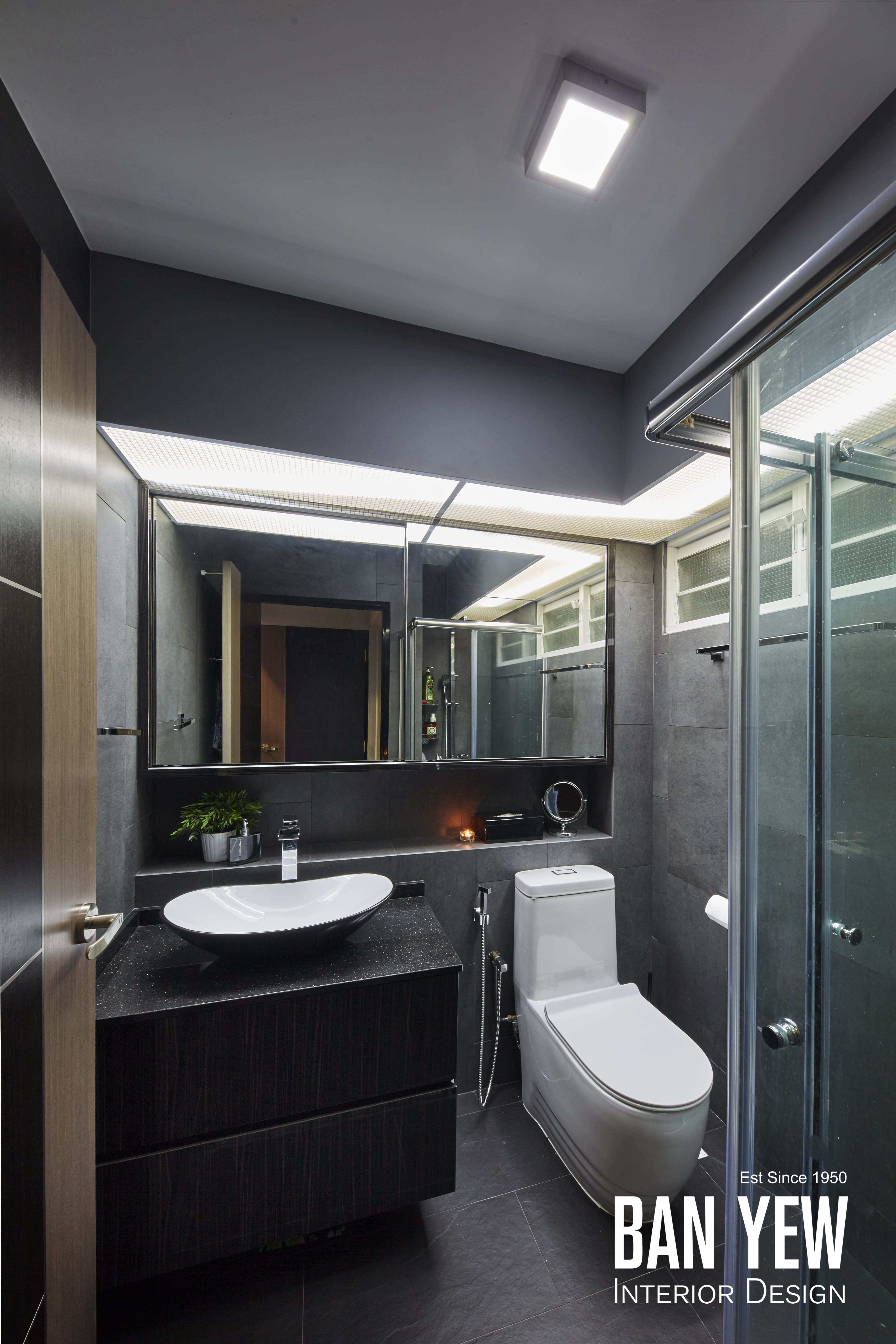 Modern, Retro, Resort Design - Bathroom - HDB 3 Room - Design by Ban Yew Interior Design Pte Ltd