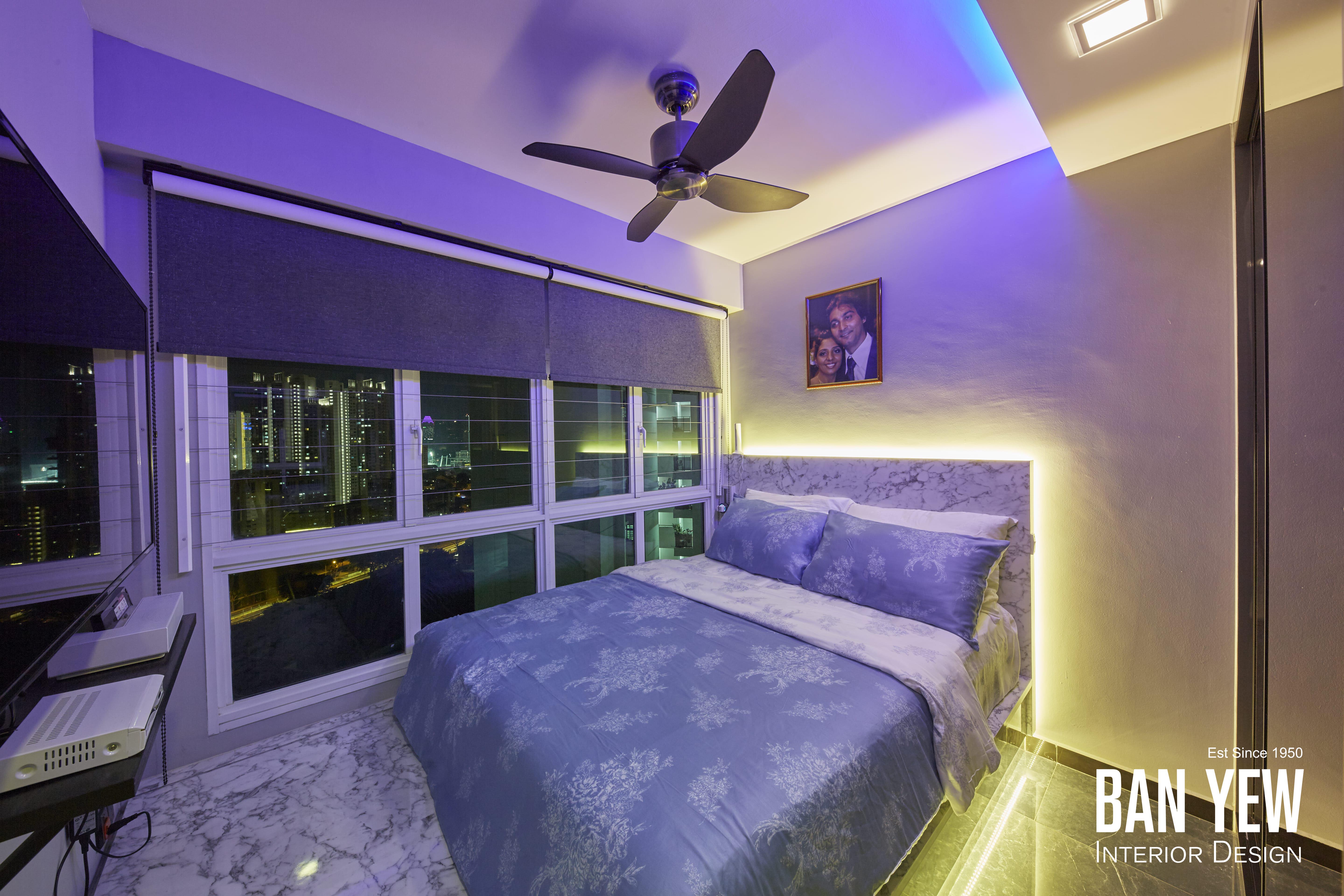 Modern, Retro, Resort Design - Bedroom - HDB 3 Room - Design by Ban Yew Interior Design Pte Ltd