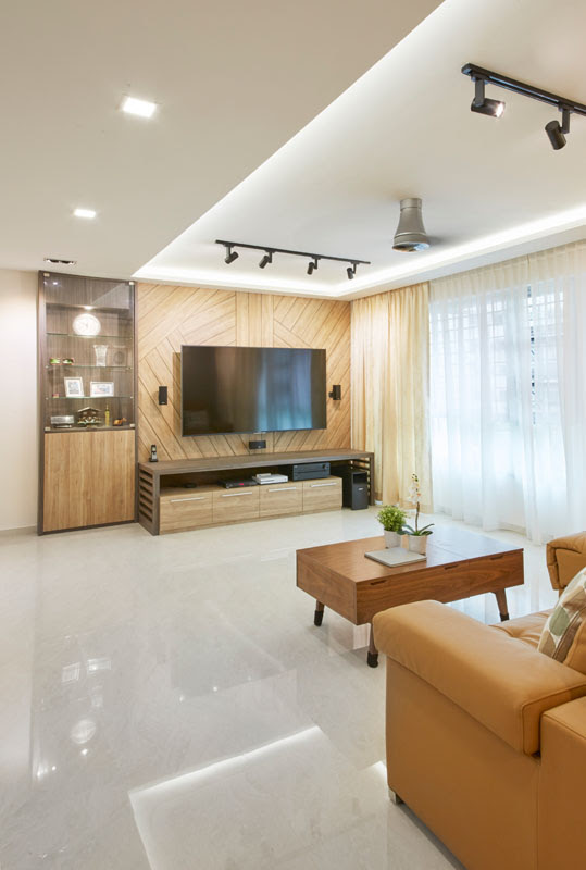 Classical, Contemporary, Retro Design - Living Room - HDB 4 Room - Design by Ban Yew Interior Design Pte Ltd