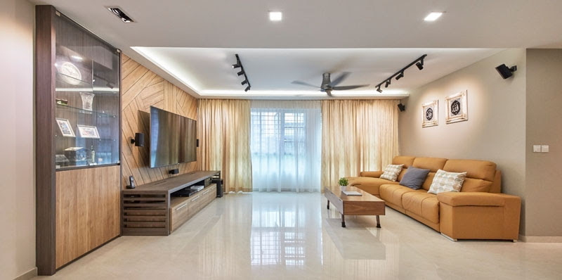 Classical, Contemporary, Retro Design - Living Room - HDB 4 Room - Design by Ban Yew Interior Design Pte Ltd