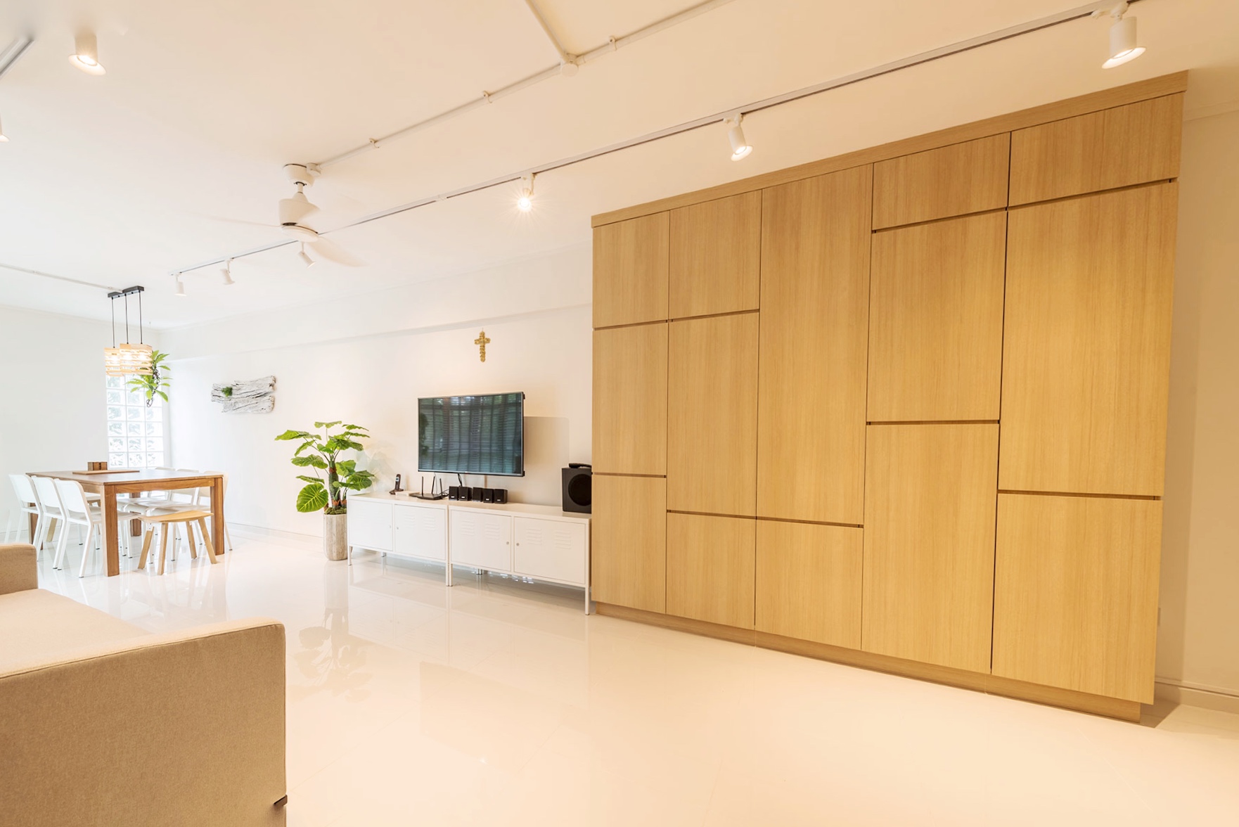 Contemporary, Minimalist, Scandinavian Design - Living Room - HDB Executive Apartment - Design by Benz Design Interior