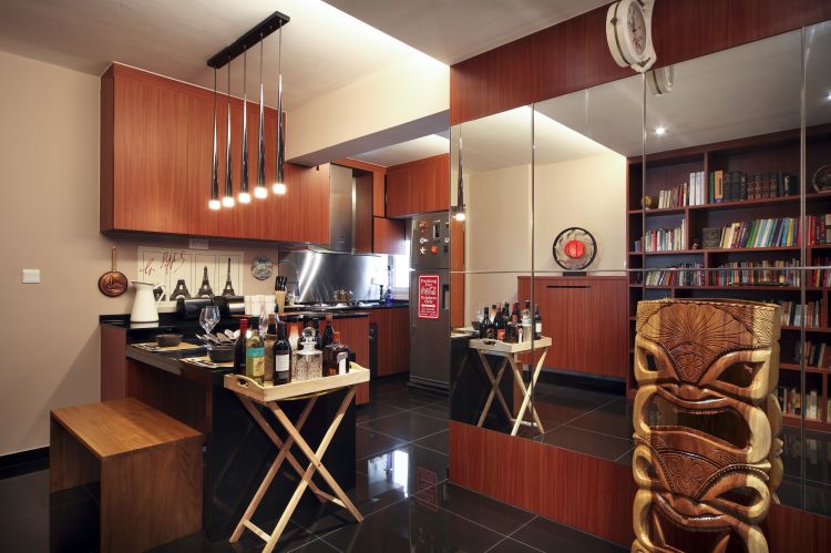 Country, Modern, Tropical Design - Kitchen - HDB 4 Room - Design by Boon Siew D'sign Pte Ltd