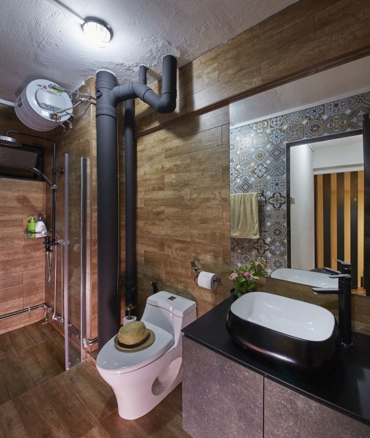 Industrial, Minimalist, Scandinavian Design - Bathroom - HDB 5 Room - Design by Carpenters 匠