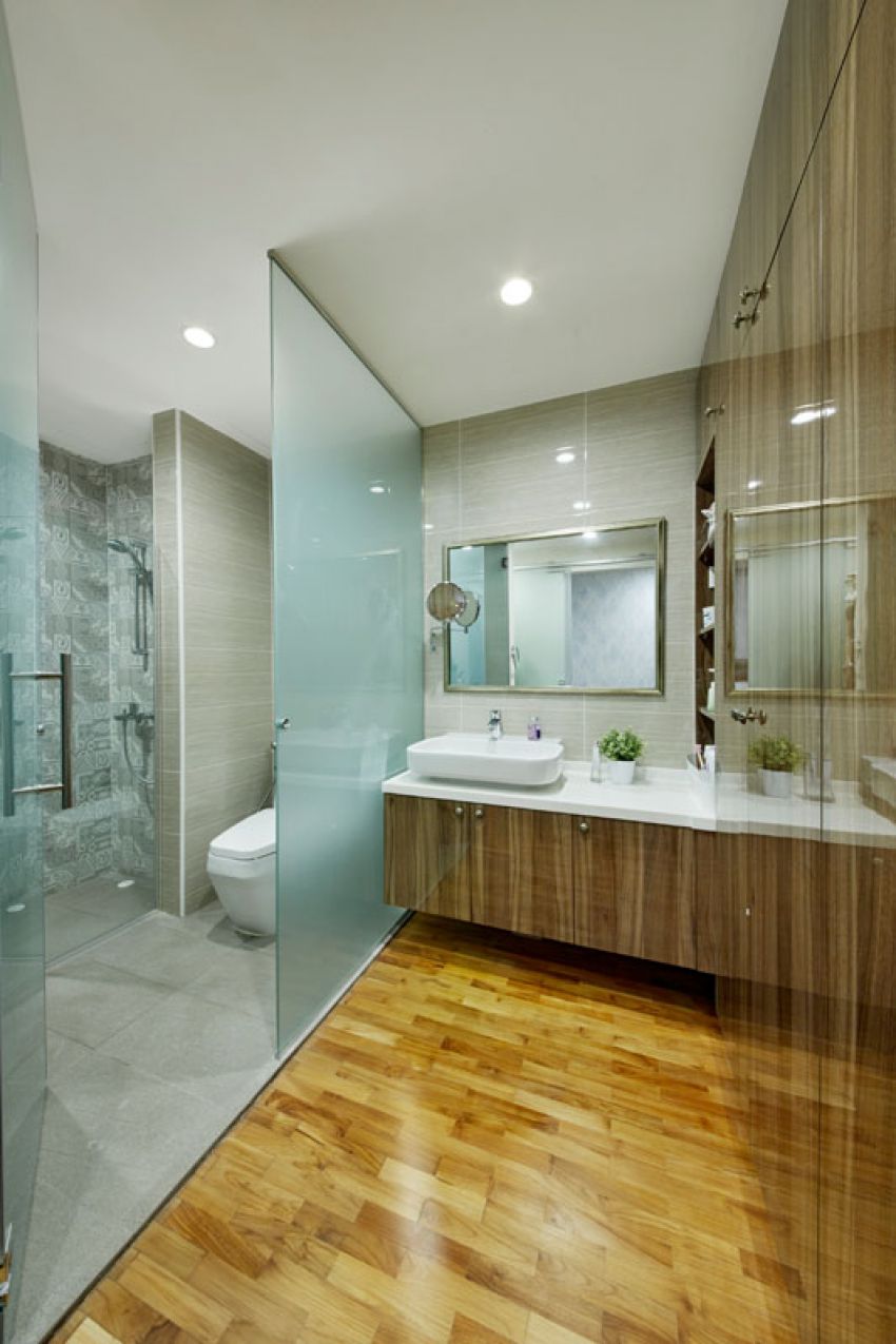 Contemporary, Mediterranean, Modern Design - Bathroom - Landed House - Design by Carpenters 匠