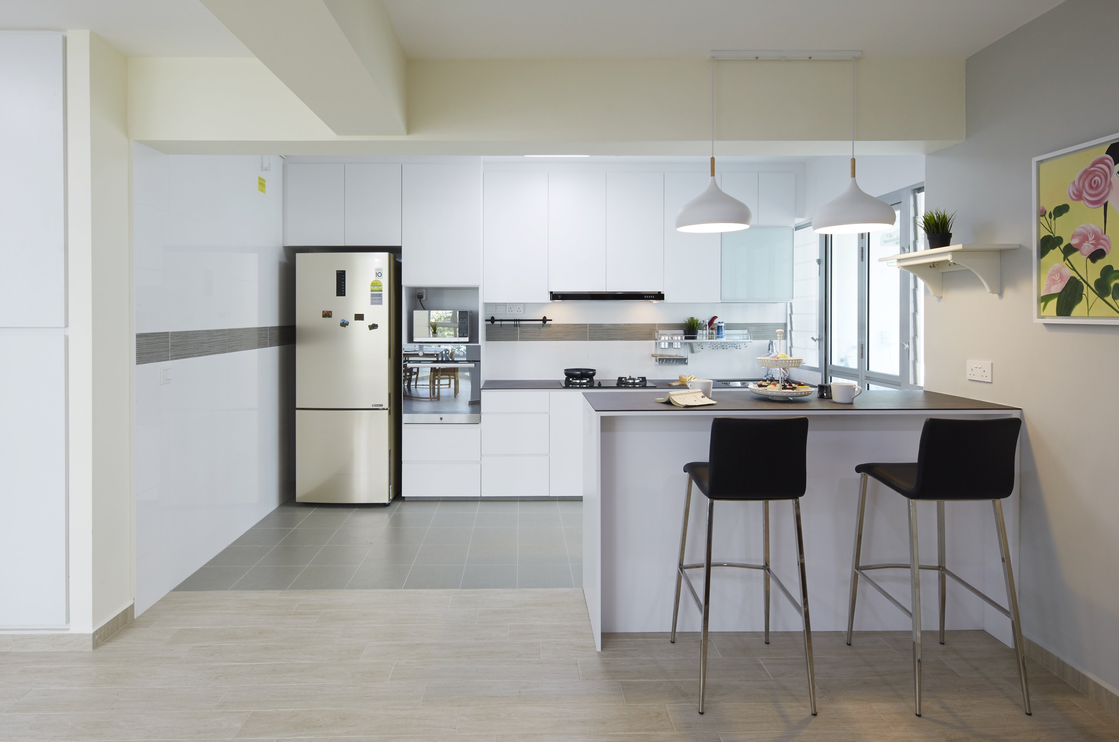 Minimalist, Scandinavian Design - Kitchen - HDB 4 Room - Design by Carpenters 匠