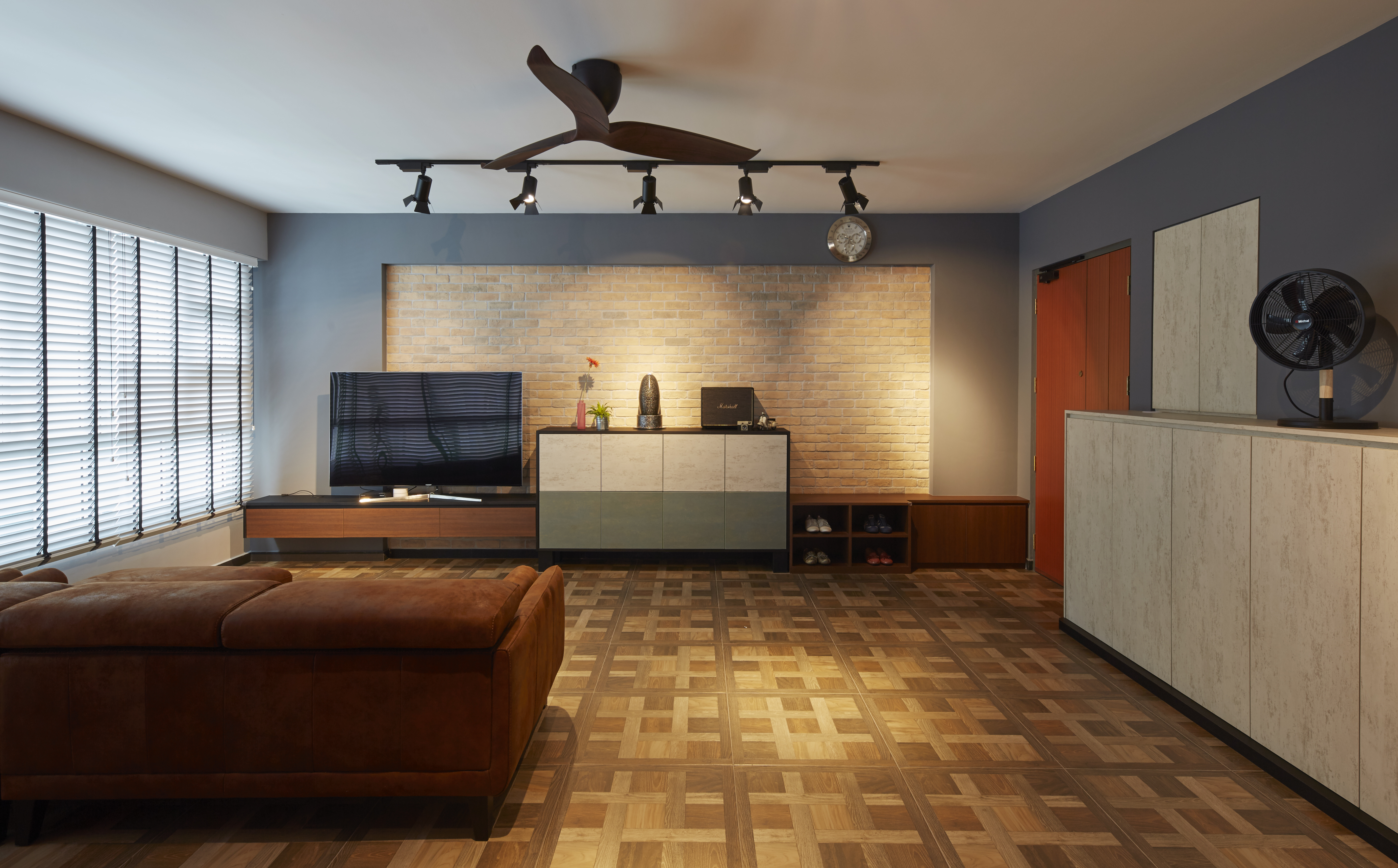 Eclectic, Rustic, Scandinavian Design - Living Room - HDB 4 Room - Design by Carpenters 匠