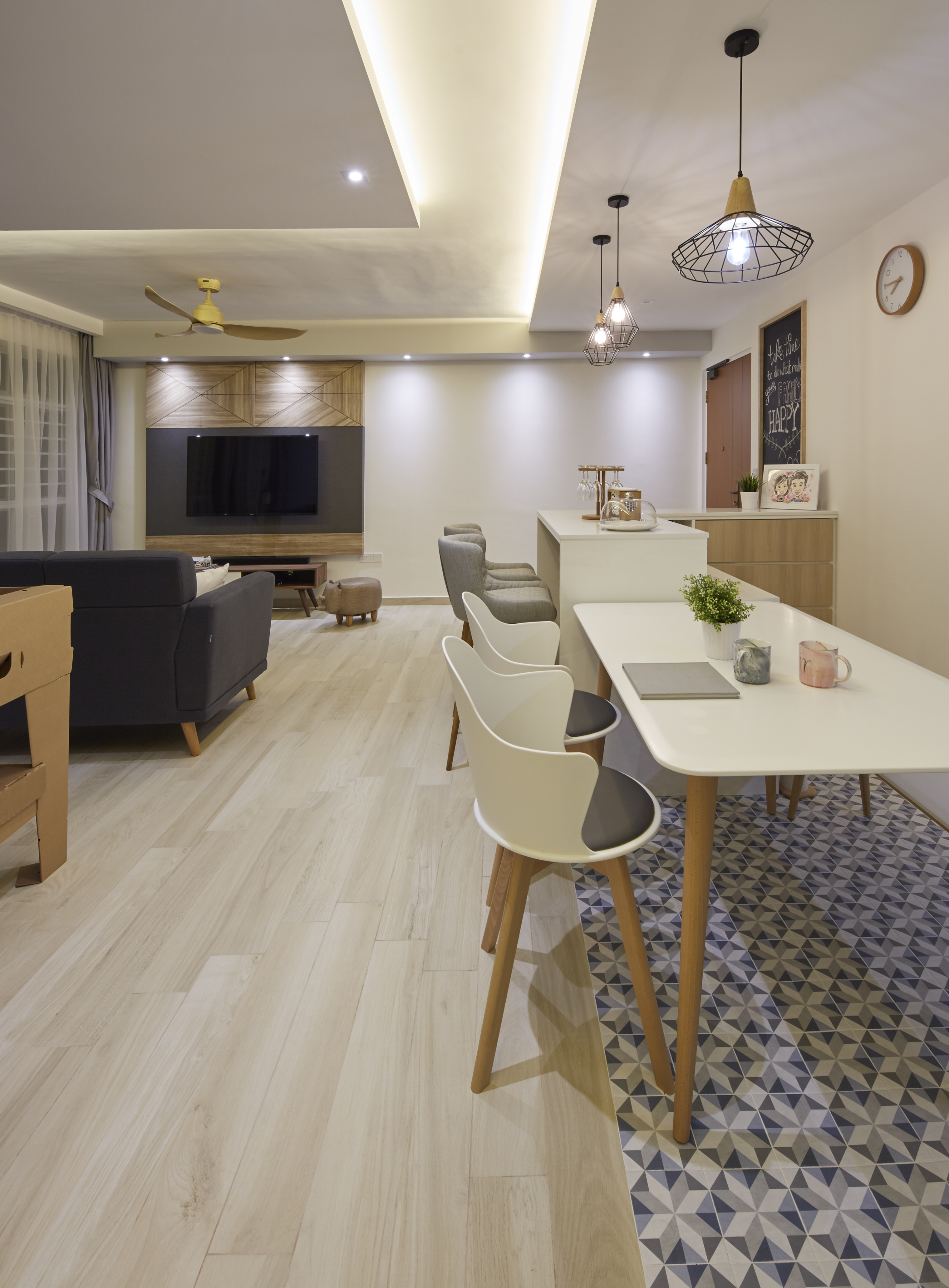 Modern, Rustic, Scandinavian Design - Dining Room - HDB 4 Room - Design by Carpenters 匠