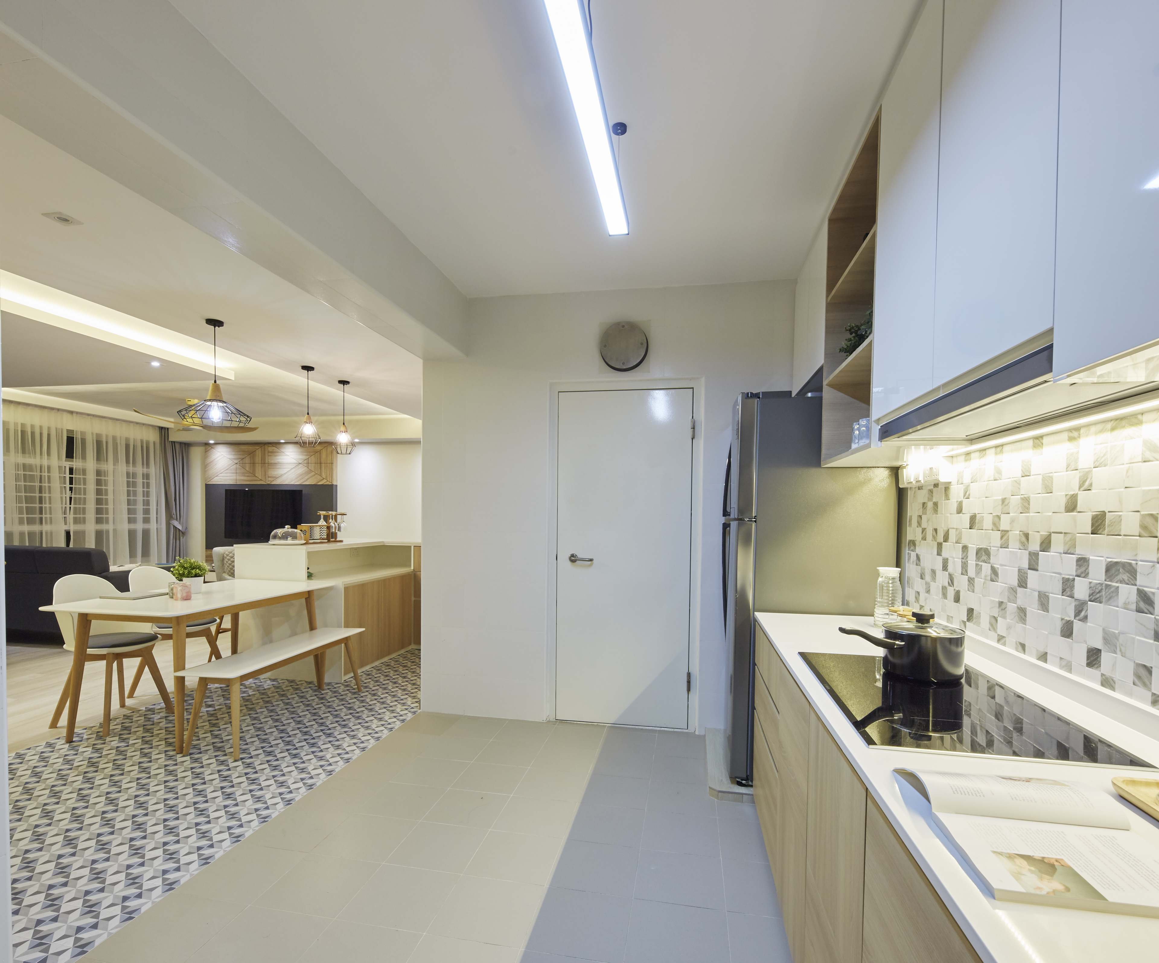 Modern, Rustic, Scandinavian Design - Kitchen - HDB 4 Room - Design by Carpenters 匠