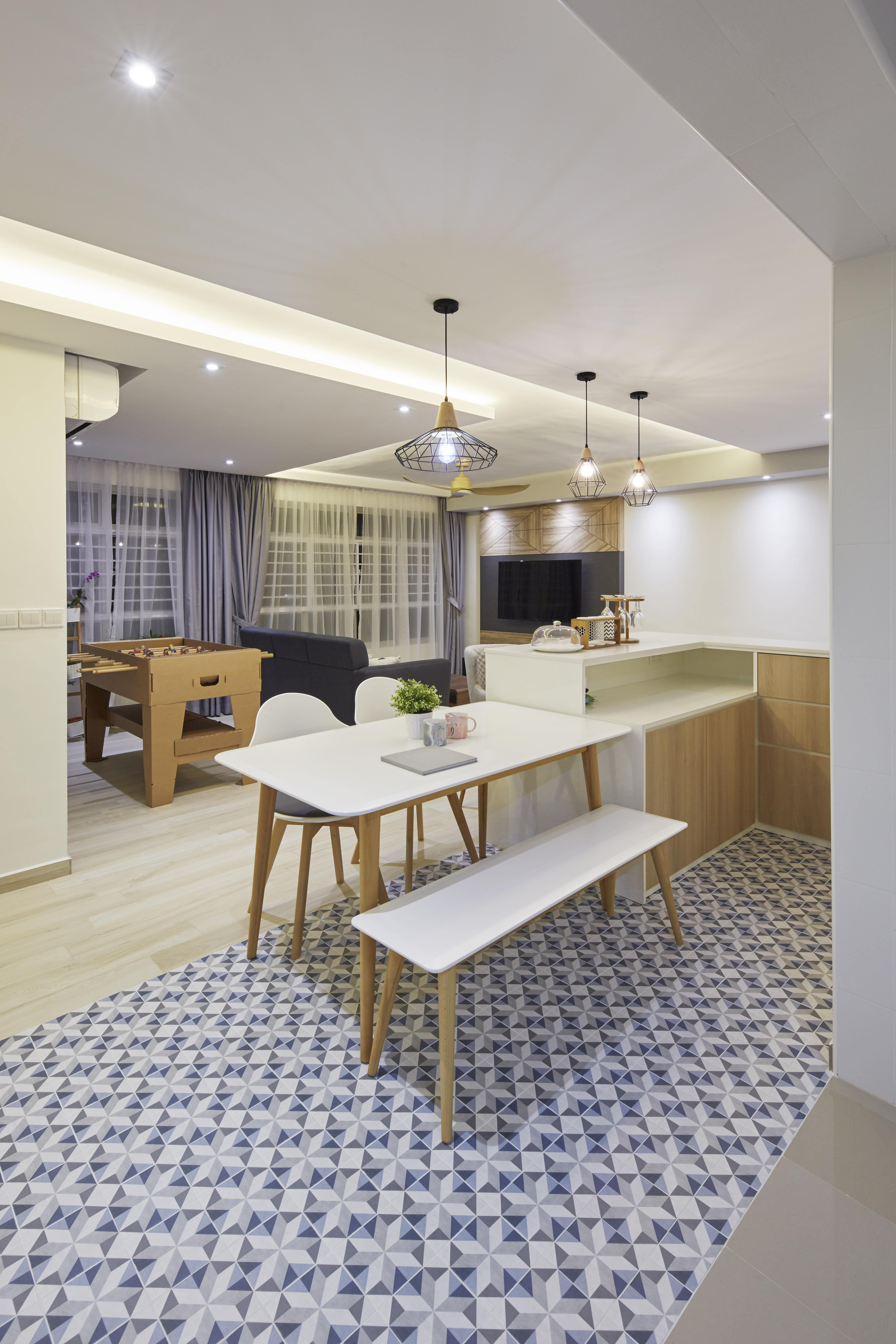 Modern, Rustic, Scandinavian Design - Kitchen - HDB 4 Room - Design by Carpenters 匠