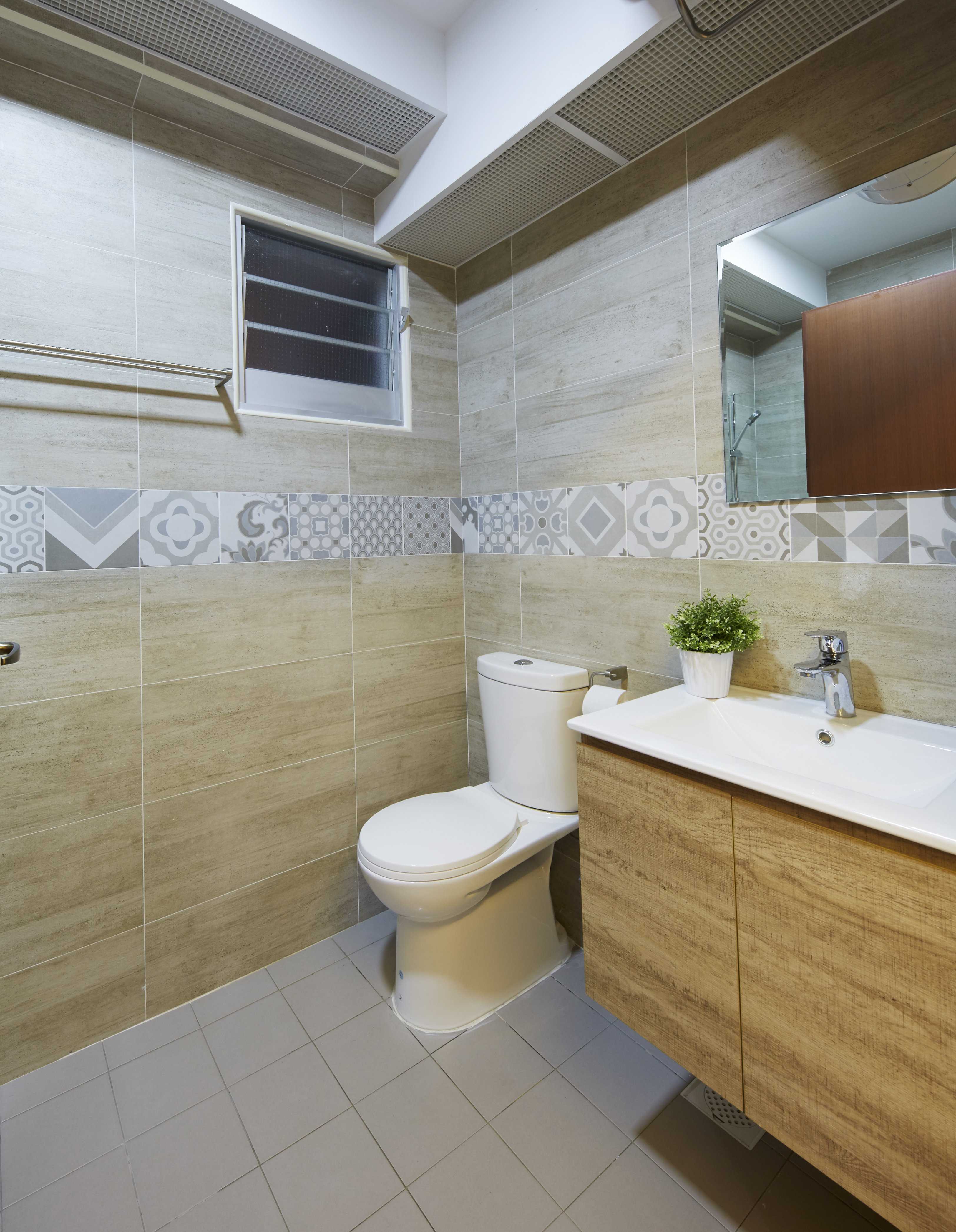 Modern, Rustic, Scandinavian Design - Bathroom - HDB 4 Room - Design by Carpenters 匠