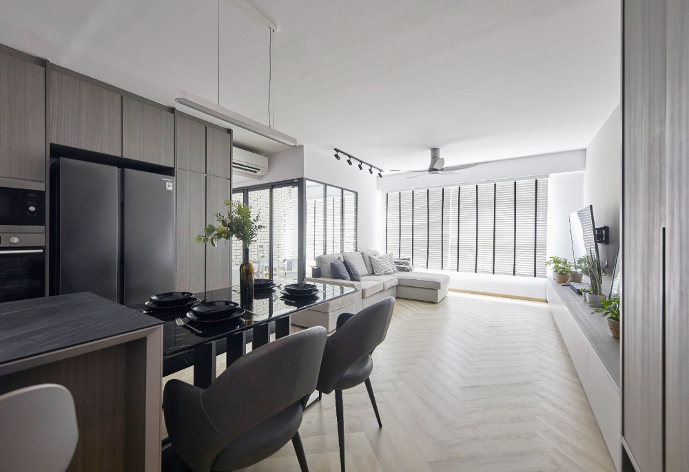 Industrial, Minimalist, Modern Design - Living Room - HDB 5 Room - Design by Carpenters 匠