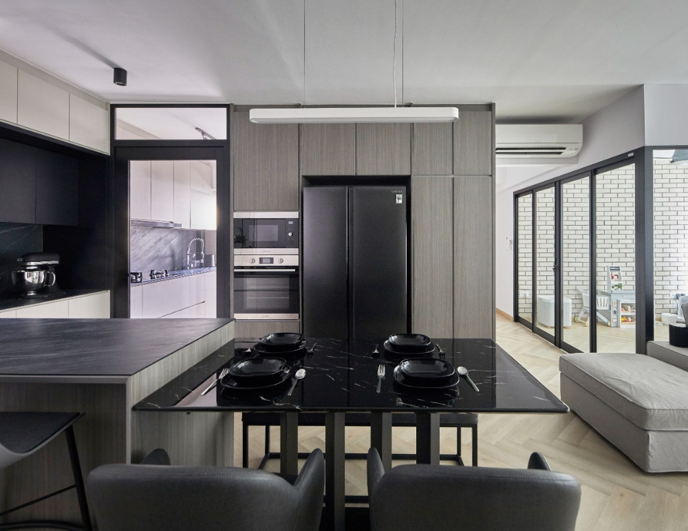 Industrial, Minimalist, Modern Design - Dining Room - HDB 5 Room - Design by Carpenters 匠