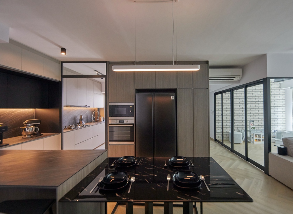 Industrial, Minimalist, Modern Design - Dining Room - HDB 5 Room - Design by Carpenters 匠