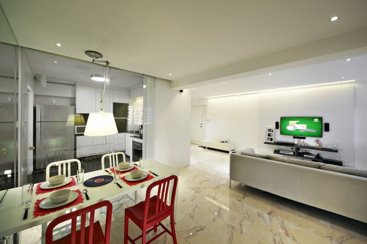 Contemporary, Modern Design - Dining Room - HDB 4 Room - Design by Carpenters 匠