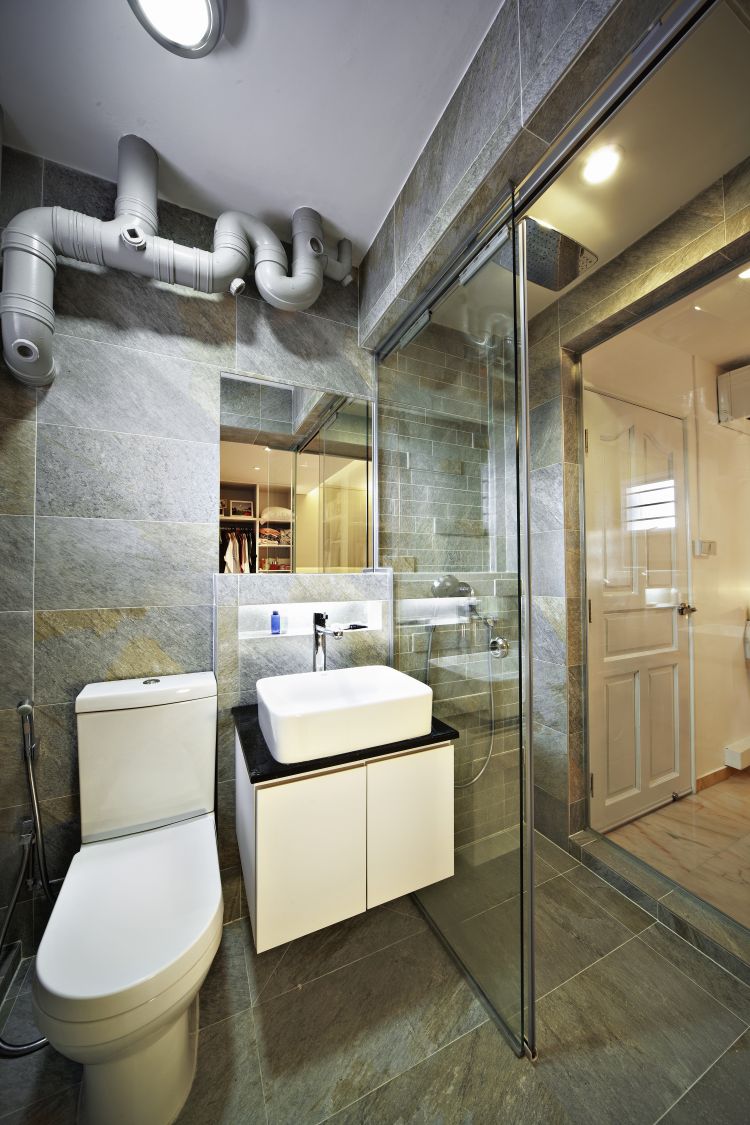 Contemporary, Modern Design - Bathroom - HDB 4 Room - Design by Carpenters 匠