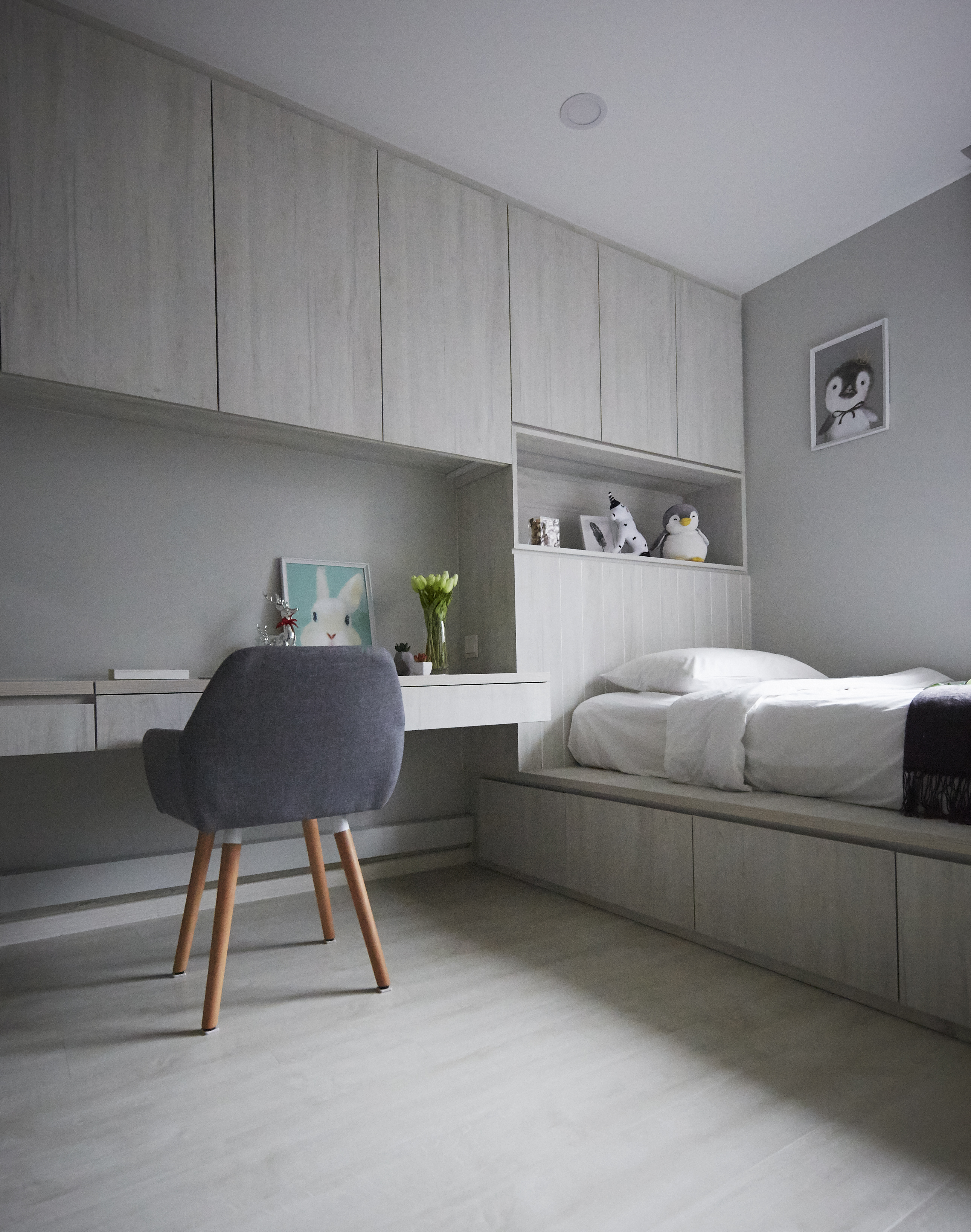 Industrial, Modern Design - Bedroom - HDB 4 Room - Design by Carpenters 匠