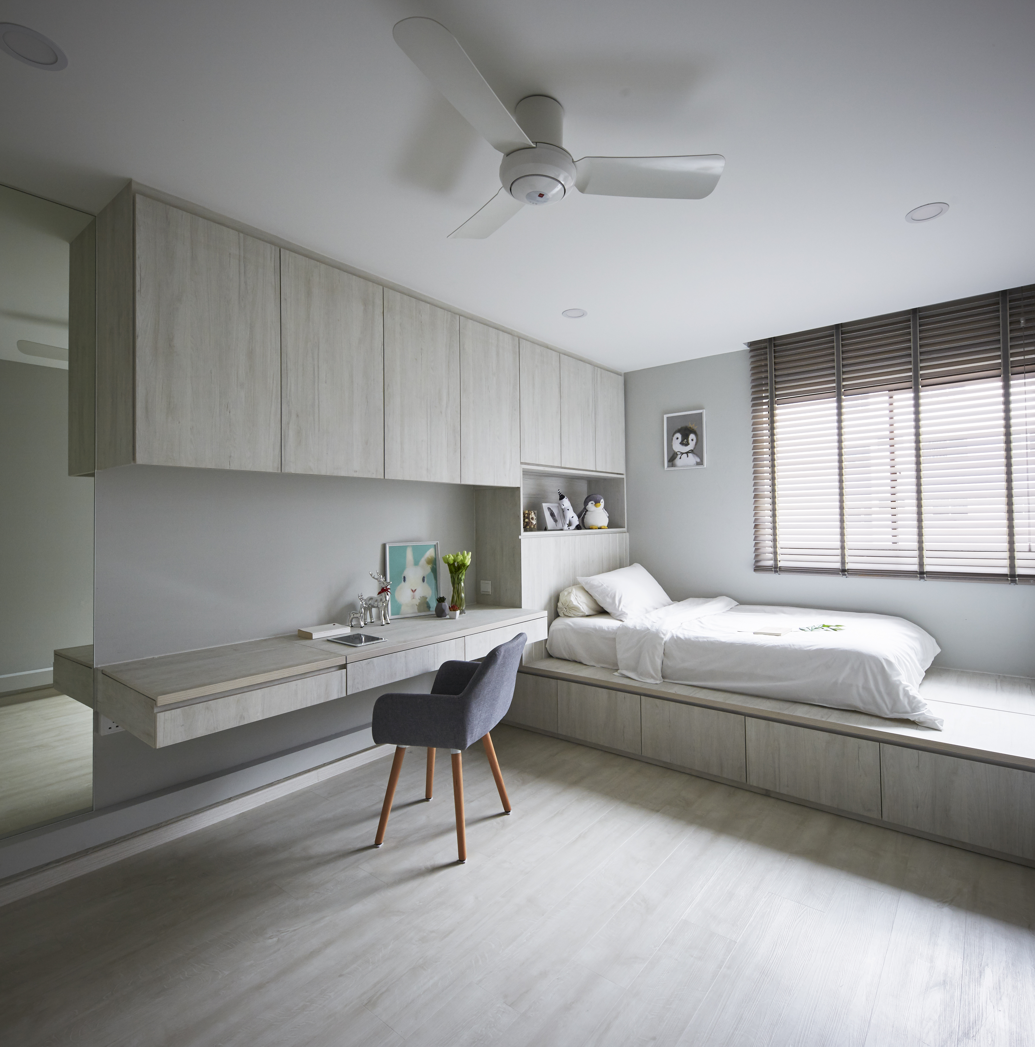 Industrial, Modern Design - Bedroom - HDB 4 Room - Design by Carpenters 匠