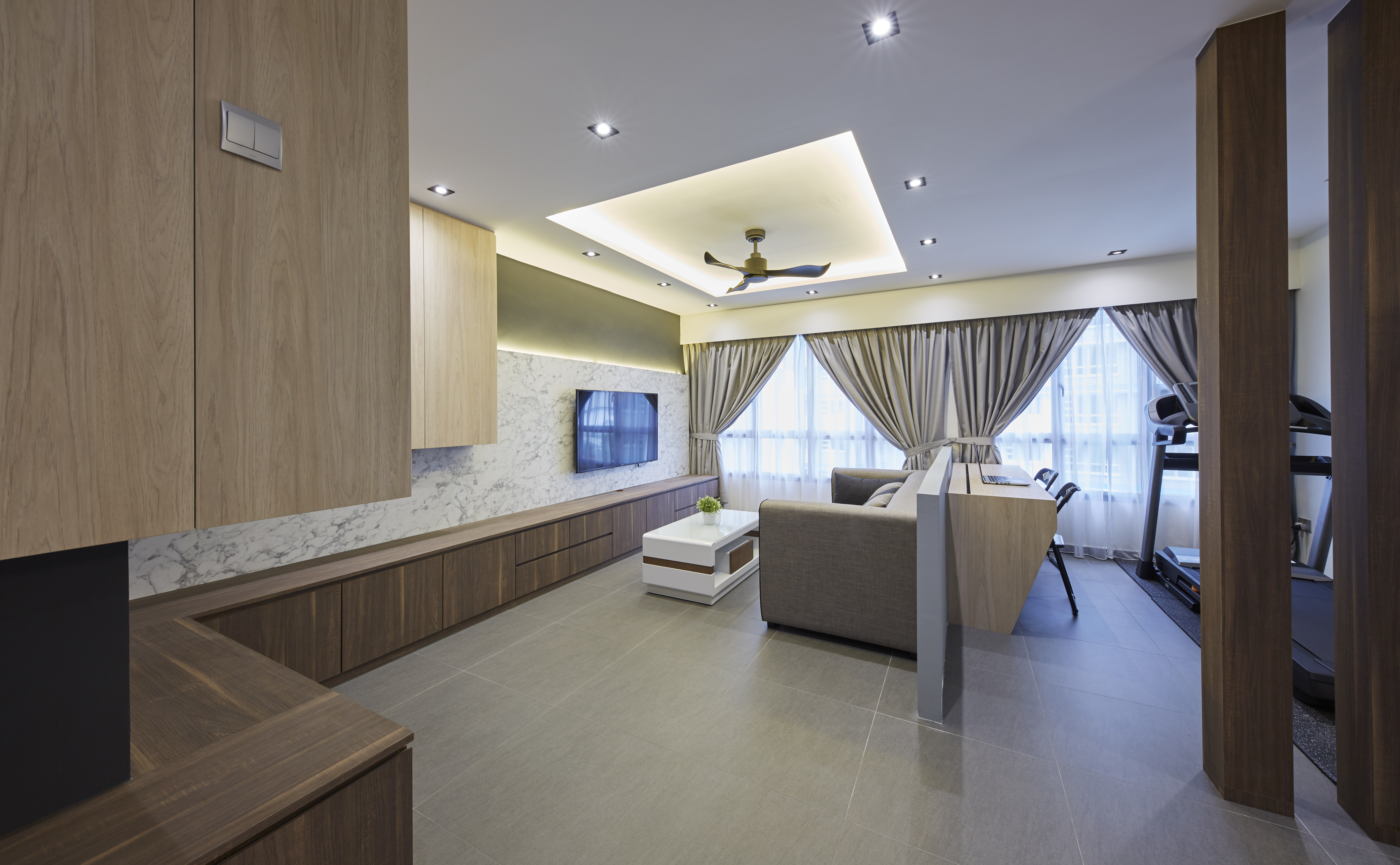 Modern Design - Living Room - HDB 5 Room - Design by Carpenters 匠