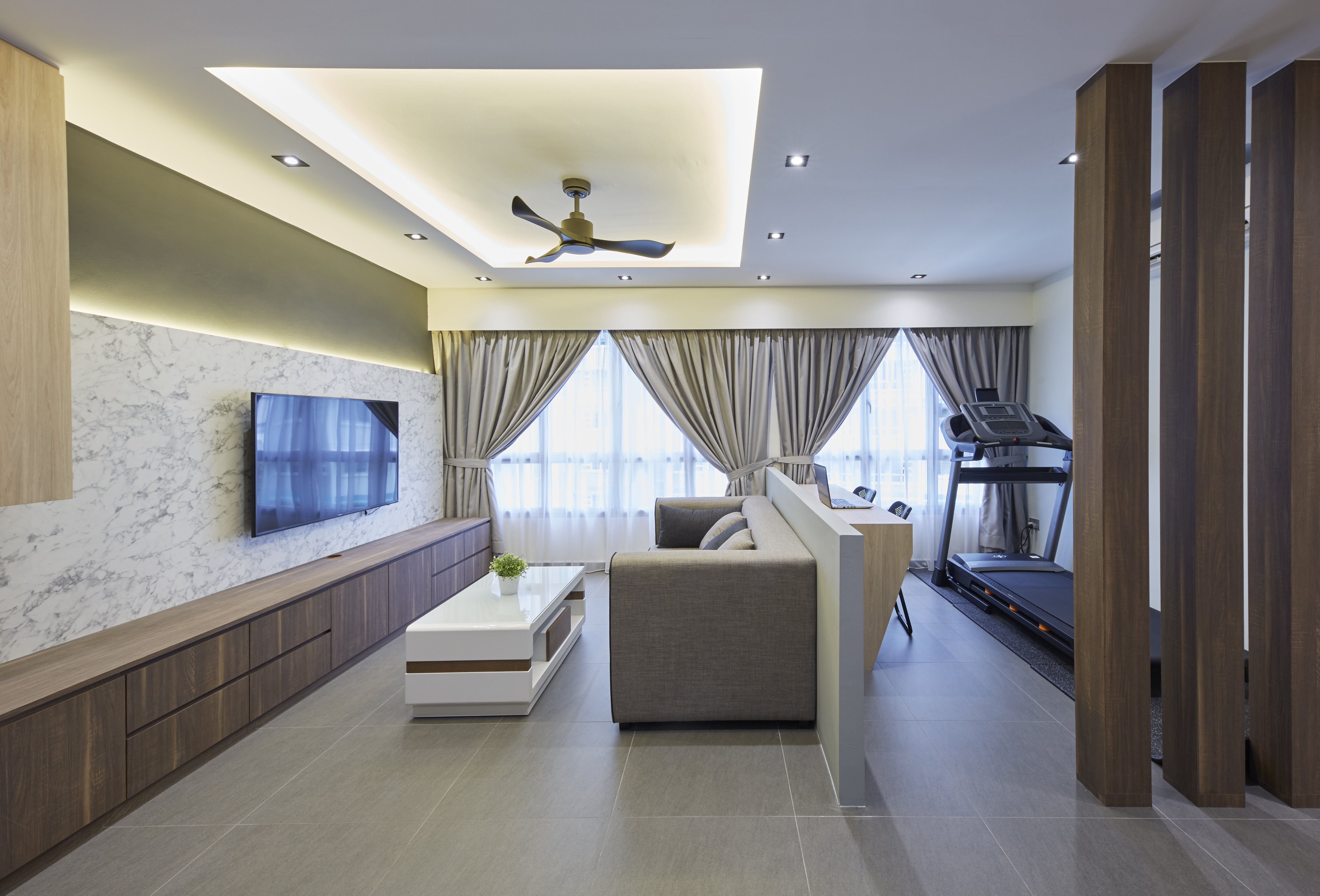 Modern Design - Living Room - HDB 5 Room - Design by Carpenters 匠