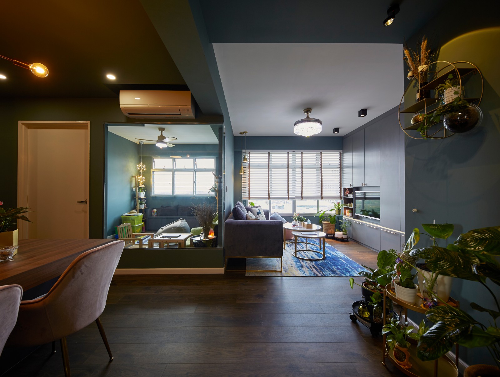 Resort, Rustic, Tropical Design - Living Room - HDB 4 Room - Design by Carpenters 匠