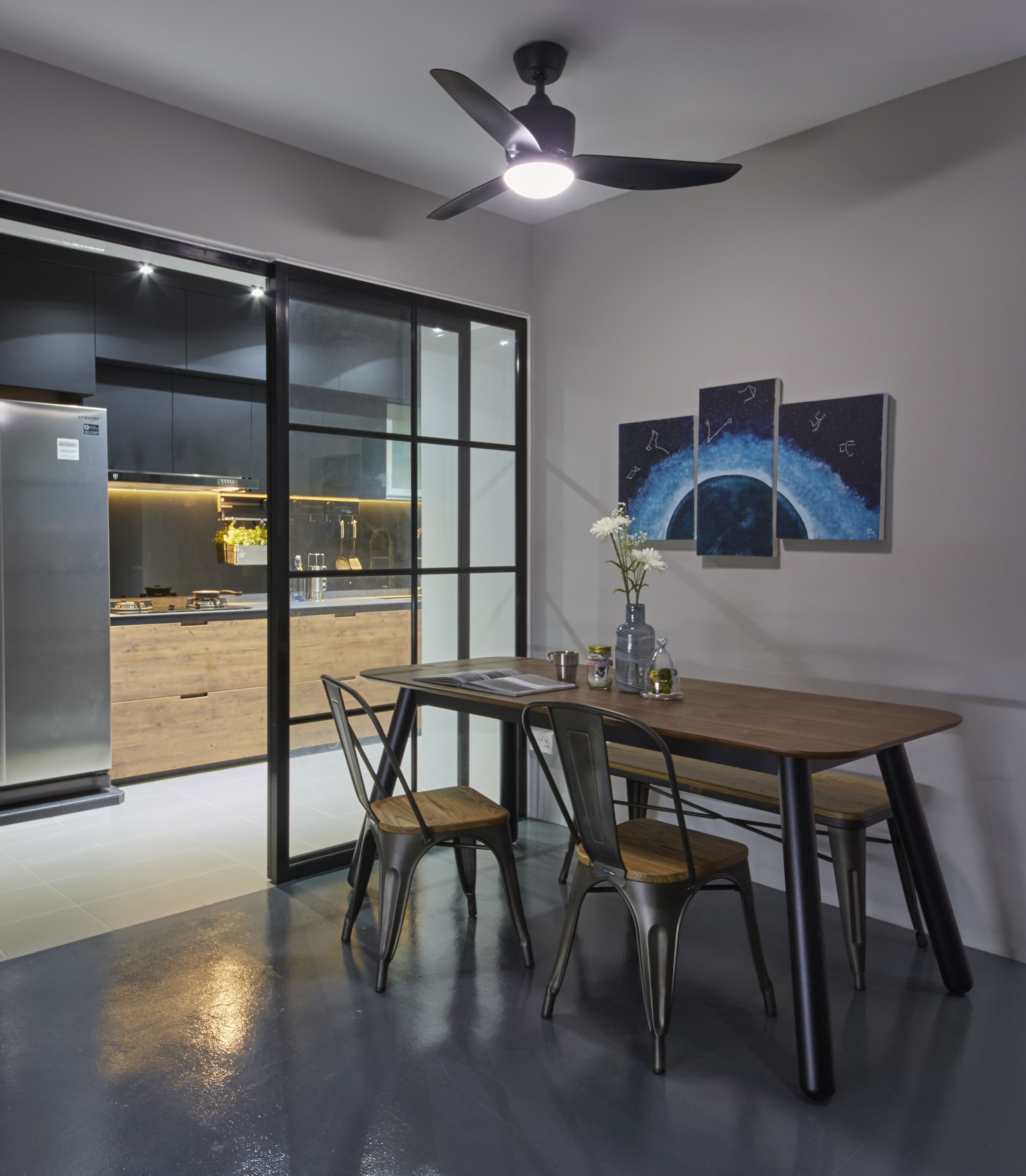 Contemporary, Eclectic, Industrial Design - Kitchen - HDB 4 Room - Design by Carpenters 匠