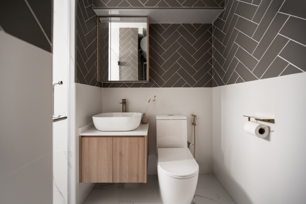 Scandinavian Design - Bathroom - HDB Executive Apartment - Design by Carpenters 匠