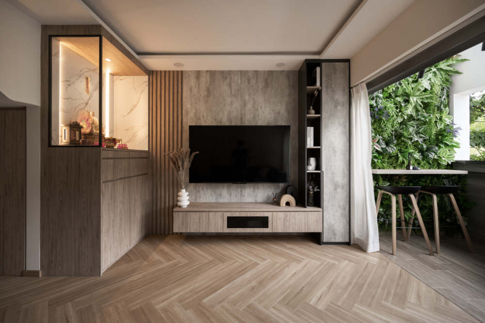 Scandinavian Design - Living Room - HDB Executive Apartment - Design by Carpenters 匠