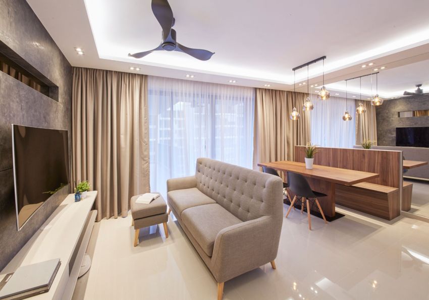 Modern, Scandinavian Design - Living Room - HDB Executive Apartment - Design by Carpenters 匠