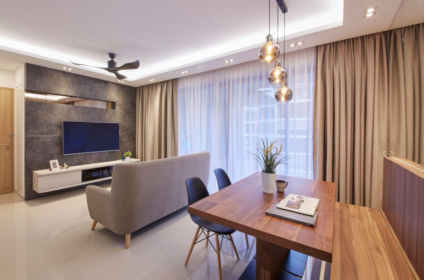 Modern, Scandinavian Design - Living Room - HDB Executive Apartment - Design by Carpenters 匠