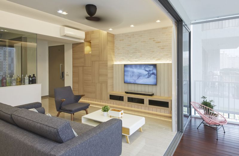 Contemporary, Minimalist Design - Living Room - Condominium - Design by Carpenters 匠