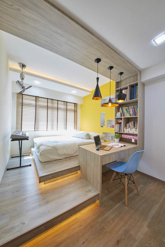 Contemporary, Modern Design - Bedroom - HDB 4 Room - Design by Carpenters 匠