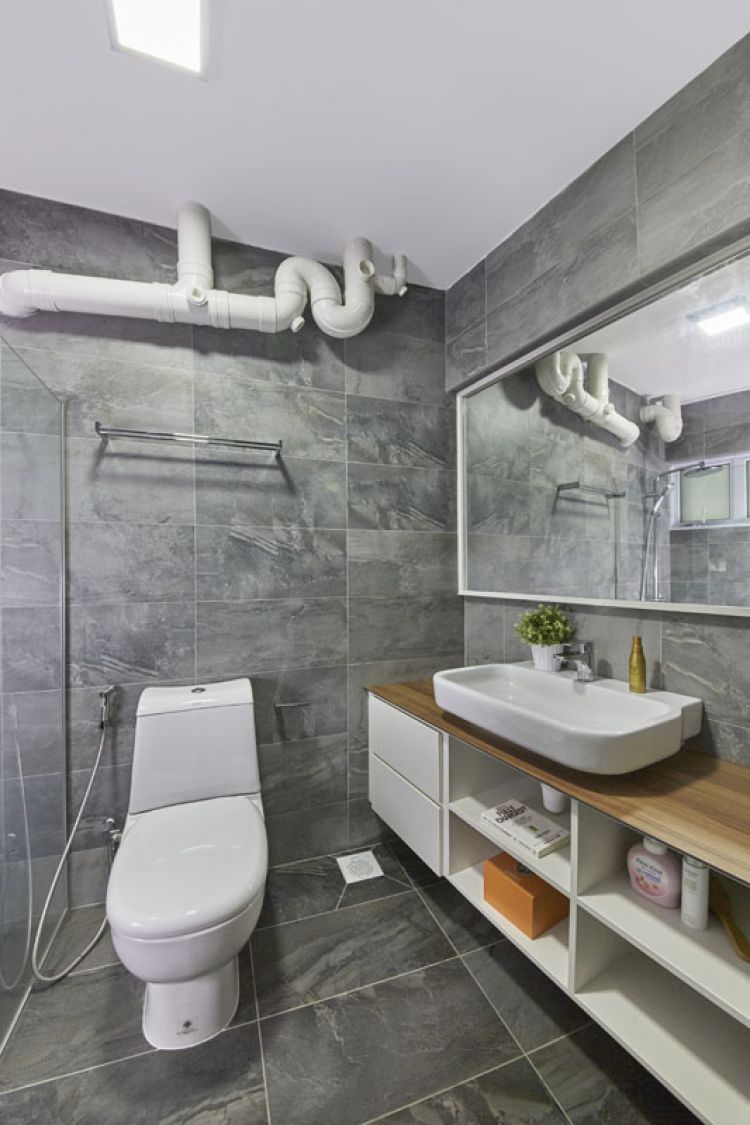 Minimalist, Scandinavian Design - Bathroom - HDB 5 Room - Design by Carpenters 匠