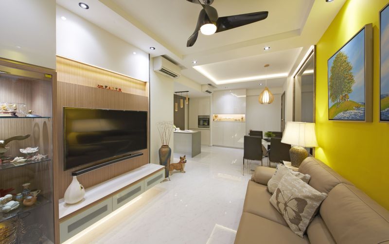 Contemporary, Modern Design - Living Room - HDB 4 Room - Design by Carpenters 匠