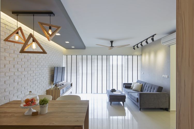 Minimalist, Modern, Scandinavian Design - Living Room - HDB 4 Room - Design by Carpenters 匠