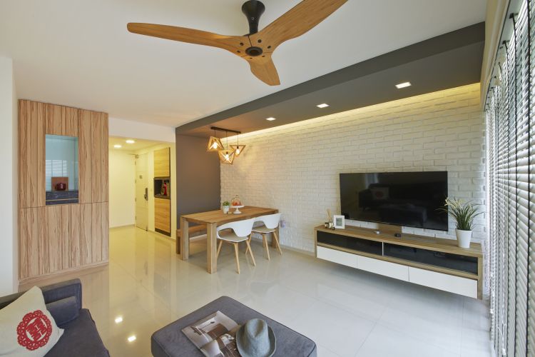 Minimalist, Modern, Scandinavian Design - Living Room - HDB 4 Room - Design by Carpenters 匠