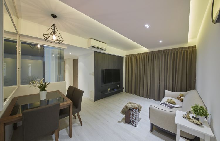 Contemporary, Minimalist, Modern Design - Living Room - HDB 4 Room - Design by Carpenters 匠