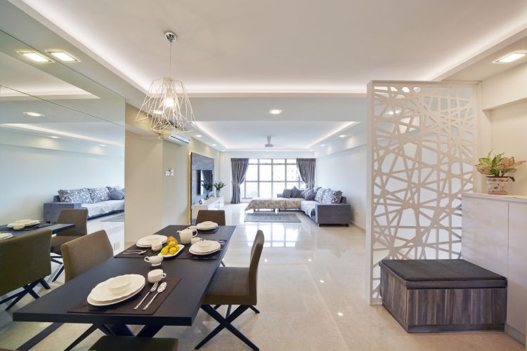 Contemporary, Modern Design - Dining Room - HDB 4 Room - Design by Carpenters 匠