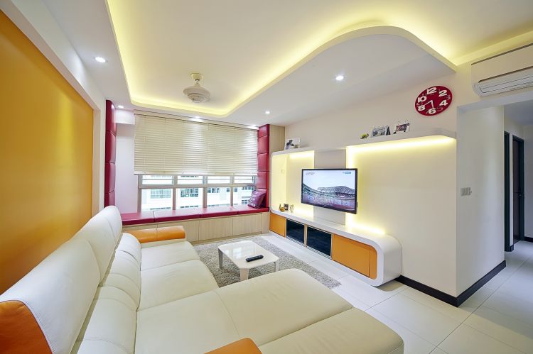 Modern, Retro Design - Living Room - HDB 5 Room - Design by Carpenters 匠