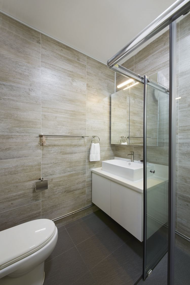 Modern, Scandinavian, Vintage Design - Bathroom - HDB Executive Apartment - Design by Carpenters 匠