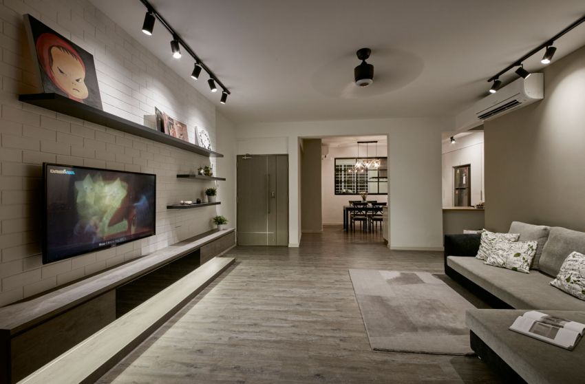 Industrial, Rustic, Scandinavian Design - Living Room - HDB 4 Room - Design by Carpenters 匠