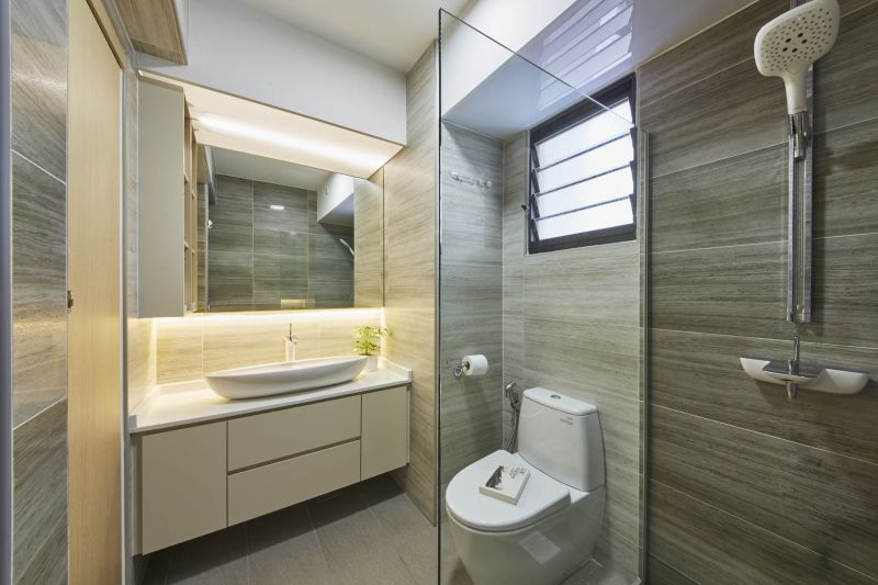 Contemporary, Minimalist, Modern Design - Bathroom - HDB 5 Room - Design by Carpenters 匠