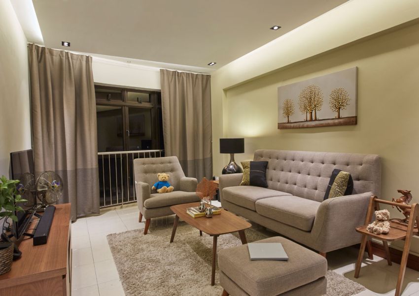 Rustic, Scandinavian Design - Living Room - HDB 4 Room - Design by Carpenters 匠