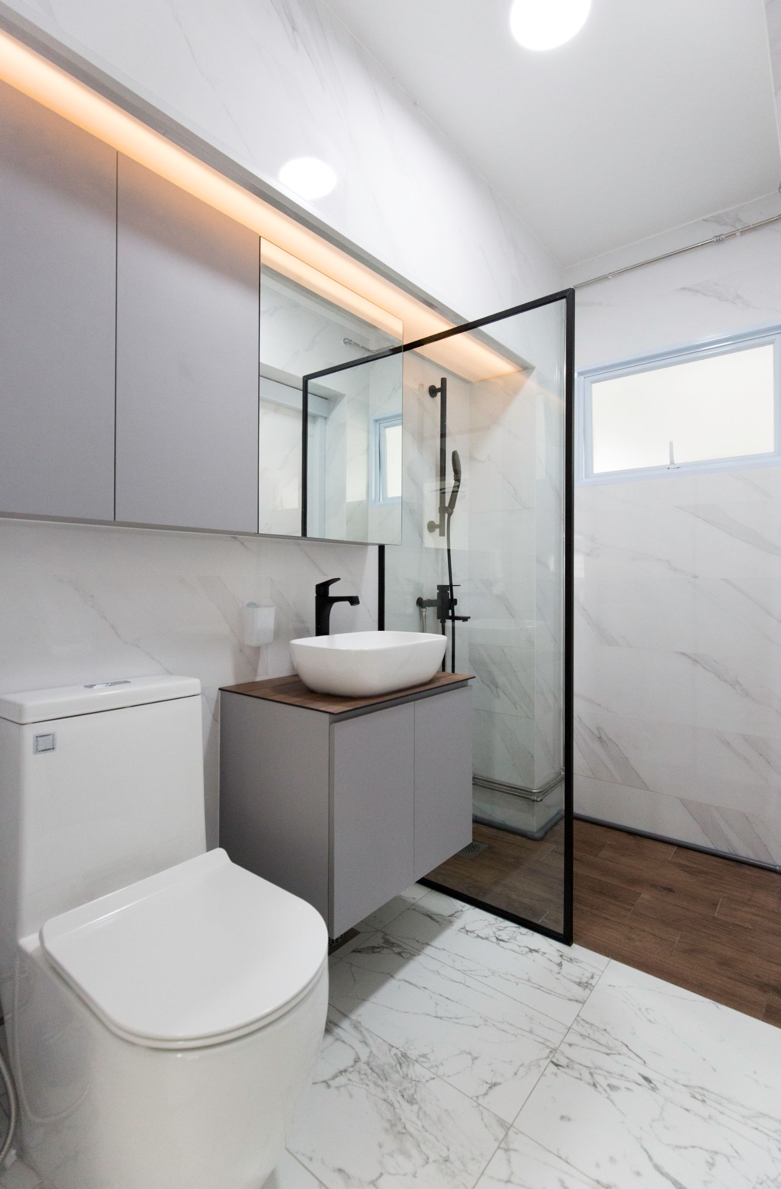 Minimalist, Modern Design - Bathroom - HDB 5 Room - Design by Carpenters 匠