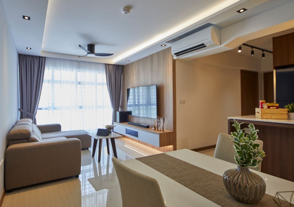 Contemporary, Modern Design - Living Room - HDB 5 Room - Design by Carpenters 匠