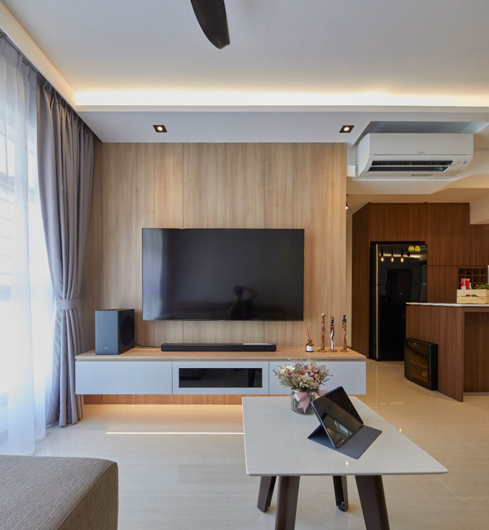 Contemporary, Modern Design - Living Room - HDB 5 Room - Design by Carpenters 匠